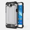 Силиконов гръб TPU Spigen Hybrid с твърда част за Huawei Y5 2017 / Huawei Y6 2017 - сребрист с черно