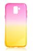 Силиконов калъф / гръб / TPU за Samsung Galaxy A8 2018 A530F - розово и жълто / преливащ
