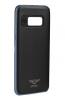 Луксозен твърд гръб за Samsung Galaxy S8 Plus G955 - черен / син кант / Carbon