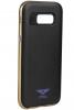 Луксозен твърд гръб за Samsung Galaxy S8 Plus G955 - черен / златист кант / Carbon