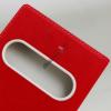 Кожен калъф Flip тефтер S-View New Face за Samsung Galaxy J3 / J3 2016 J320 - червен / Flexi